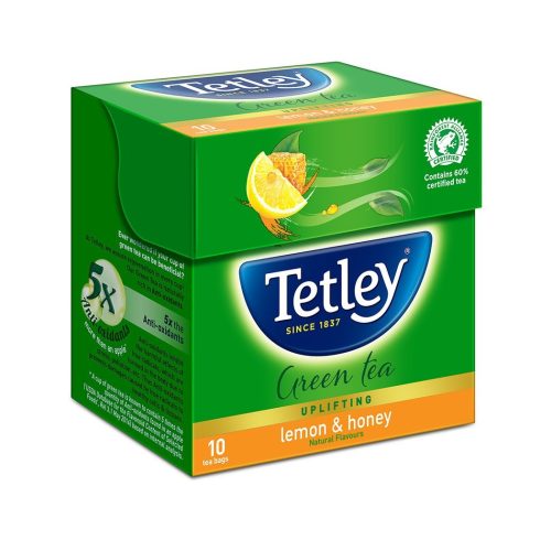 Tetley Green Tea, Lemon and Honey, 10 Tea Bags-0