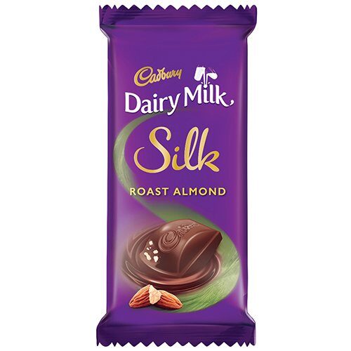 Cadbury Dairy Milk Silk Roast Almond Chocolate Bar, 55g-0