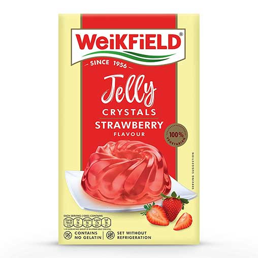Weikfield Jelly Crystals, Strawberry, 90g-0