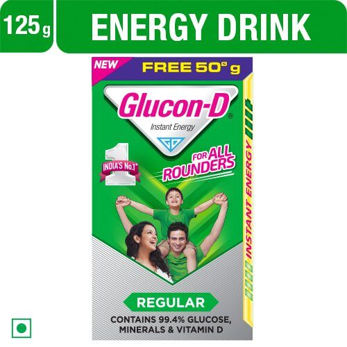 Glucon-D Instant Energy Regular Glucose, 75+50g Carton-0