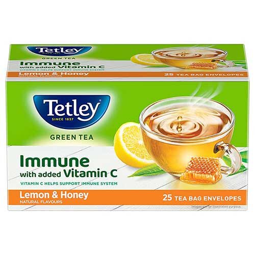 Tetley Lemon and Honey Green Tea, 25 Tea Bags-0