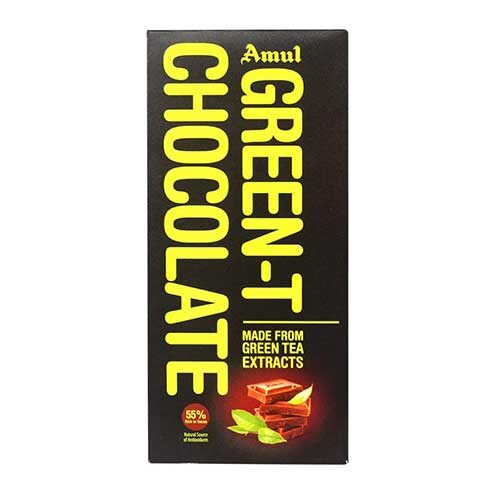 Amul 55% Green-T Chocolate Bar, 150g-0