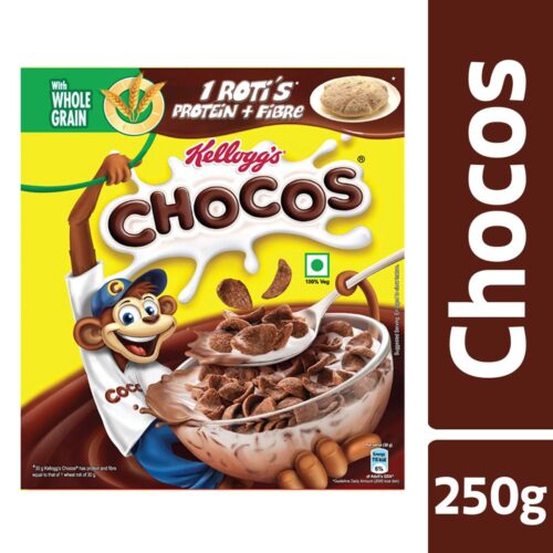 Kellogg's Chocos, High in Protein, B Vitamins, Calcium and Iron, 250g-0