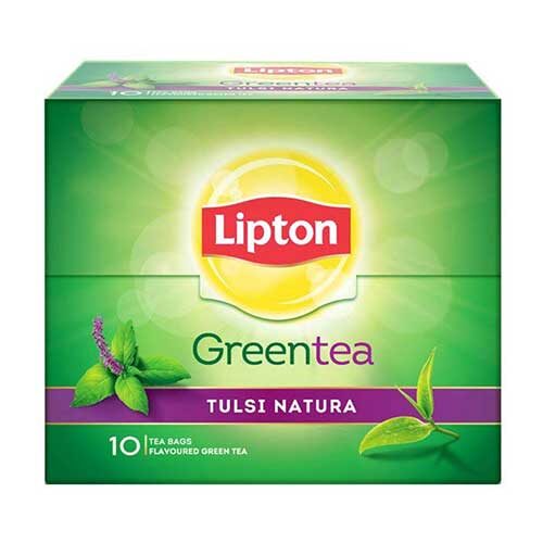 Lipton Tulsi Natura Green Tea Bags, 10 Tea Bags-0
