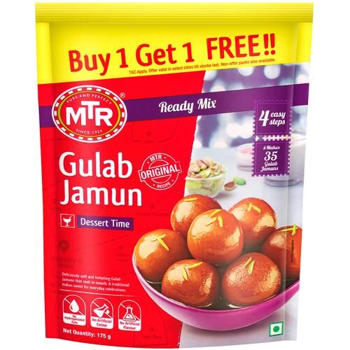 MTR Gulab Jamun Ready Mix, 160g (Buy 1 Get 1)-0