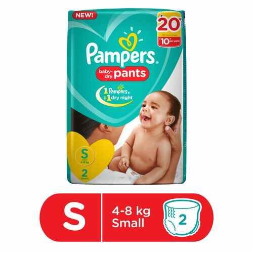 Pampers Baby Dry Pants Small Size, 2 Pieces-0