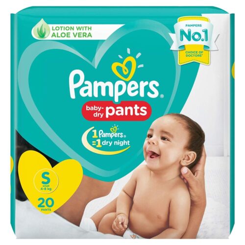 Pampers Baby Dry Diaper Pants Small Size, 20 Pieces-0
