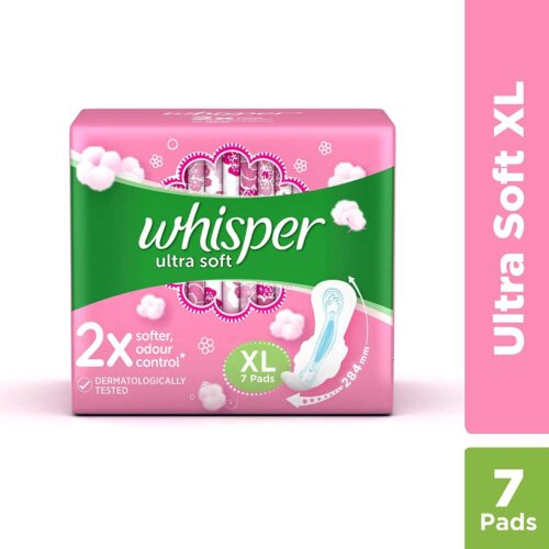 Whisper Ultra Soft Sanitary Pads XL, 7 Pieces-0