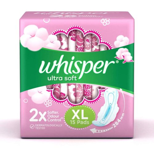 Whisper Ultra Soft Sanitary Pads XL, 15 Pieces-0