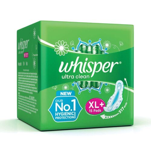 Whisper Ultra Clean Sanitary Pads XL Plus, 15 Pieces-0