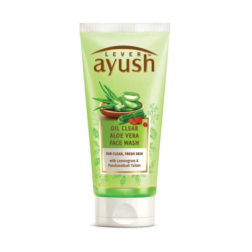 Lever Ayush Oil Clean Aloevera Facewash, 80g-0