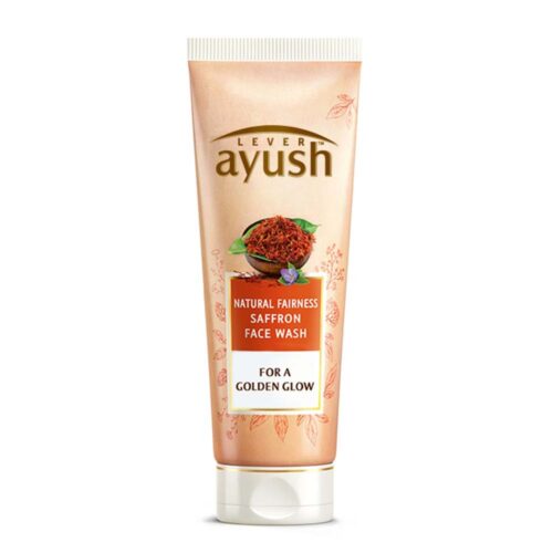 Lever Ayush Natural Fairness Saffron Facewash, 80g-0