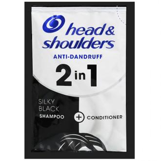 Head & Shoulders Anti Dandruff 2 in 1 Silky Black Shampoo 9 ml X 16 Nos.-0