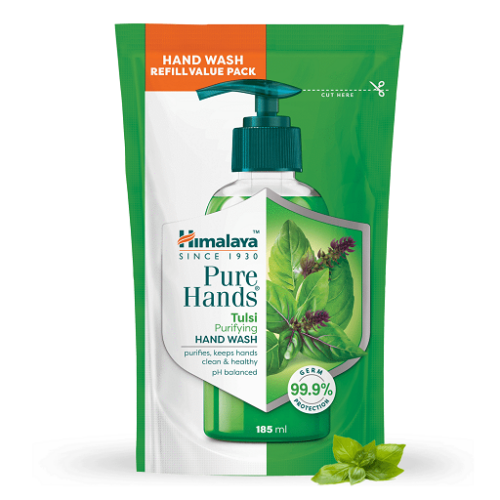 Himalaya Pure Hands Tulsi Purifying Handwash, 185ml-0