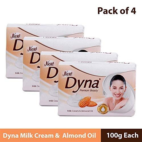 Dyna Almond & Milk Cream Soap, 400g (4 x 100g)-0