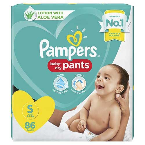 Pampers Diaper Pants, Small, 86 Count-0