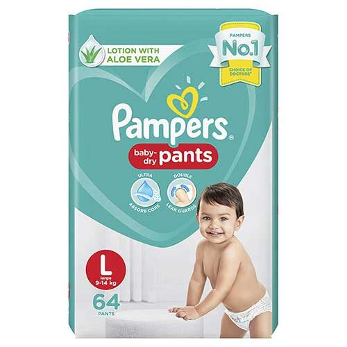 Pampers Diaper Pants Large, 64 Count-0