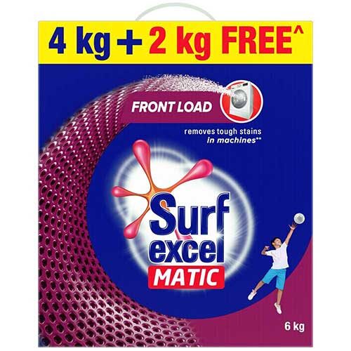 Surf Excel Matic Front Load Detergent Powder, 4Kg + 2Kg Free-0