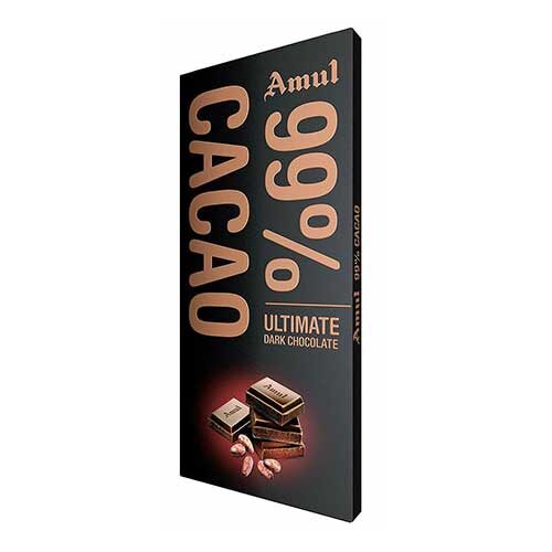 Amul 99% Cacao Chocolate, 125g-0