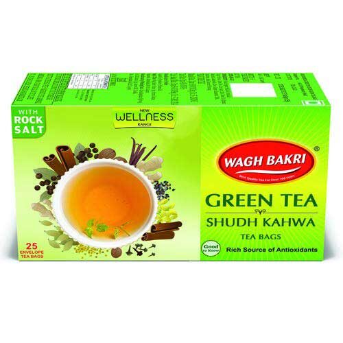 Wagh Bakri Shudh Kahwa Green Tea, 25 Tea Bags-0