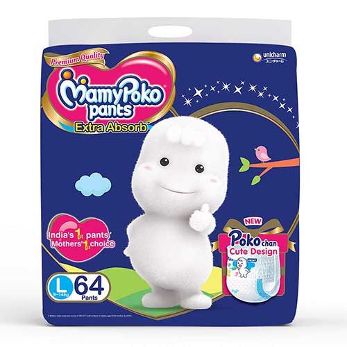 MamyPoko Pants Extra Absorb Diaper, Large, (64 Diapers)-0