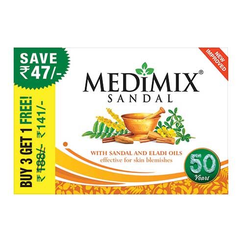 Medimix Sandal Soap, 125g (Buy 3 Get 1 Free)-0