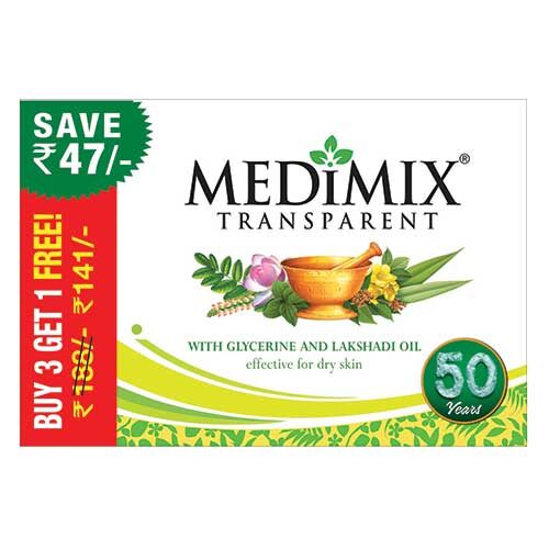Medimix Transparent Soap, 125g(Buy 3 Get 1 Free)-0