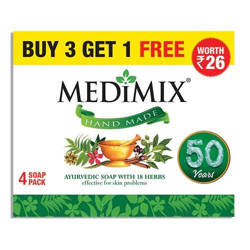 Medimix Ayurvedic Soap, 75g (Buy 3 Get 1 Free)-0