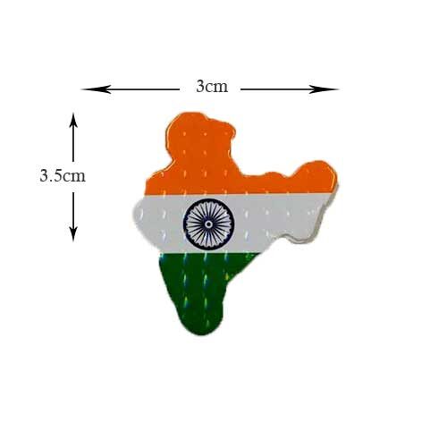 India Map Tricolor Stickers, 10N-0