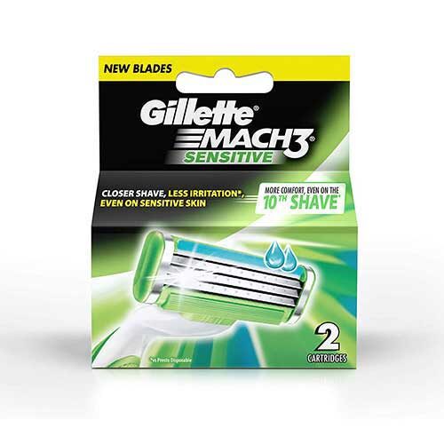 Gillette Mach3 Sensitive Razor Blades, 2 Cartridges-0