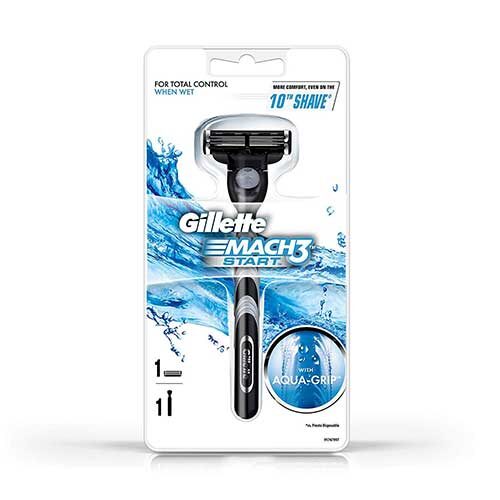 Gillette Mach3 Start Razor With Aqua Grip, 1 Piece-0