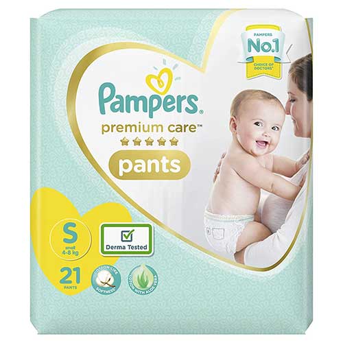Pampers Premium Care Pants Diapers, Small, 21 Count-0