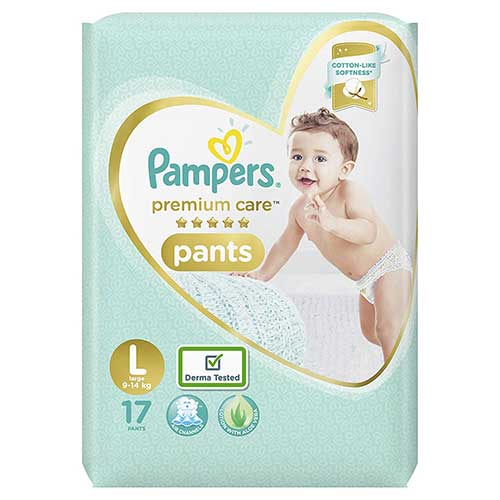 Pampers Premium Care Pants Diapers, Large, 17 Count-0