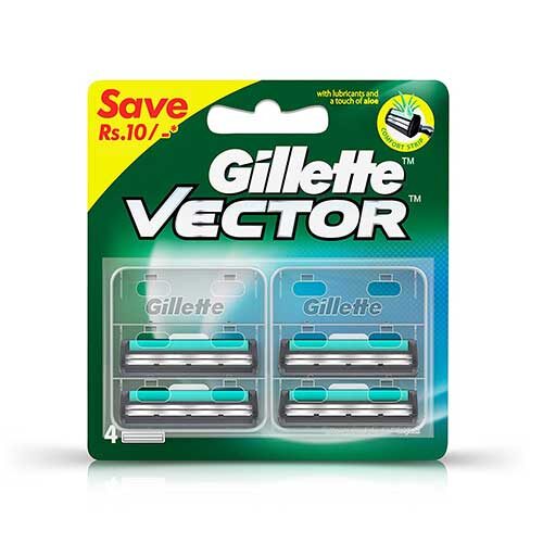Gillette Vector Plus Shaving Razor Blades, 4 Cartridge-0