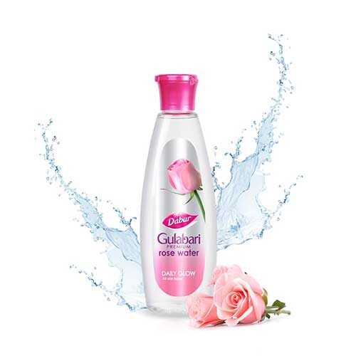 Dabur Gulabari Premium Rose Water, 120ml with Free Glycerin 25g-0
