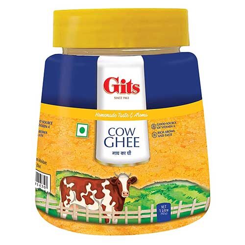 Gits Pure Cow Ghee, 500ml Jar -0