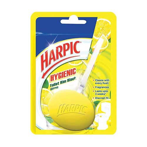 Harpic Hygienic Toilet Rim Block Citrus, 26g-0