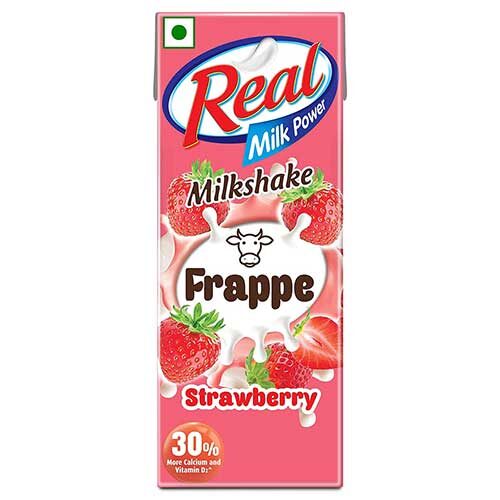 Real Strawberry Frappe Milkshake, 180ml-0