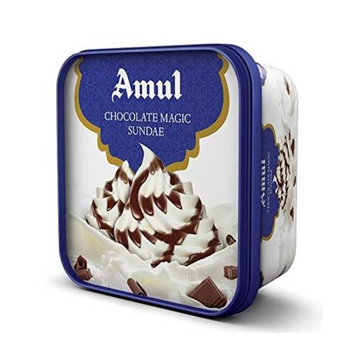 Amul Chocolate Magic Sundae, 1lt Tub -0