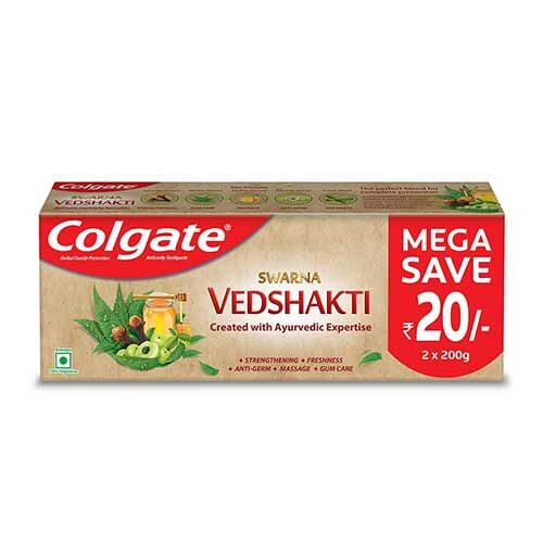 Colgate Swarna Vedshakti Ayurvedic Toothpaste, 400gm Saver Pack-0