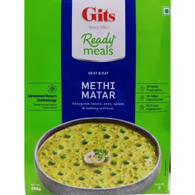 Gits Ready Meals Methi Matar, 300g-0