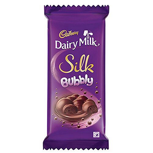 Cadbury Dairy Milk Silk Chocolate Bar, Bubbly, 120 g
