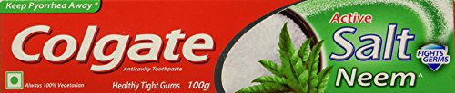 Colgate Active Salt Neem Toothpaste, Germ Fighting Toothpaste for Healthy, Tight Gums, 100g