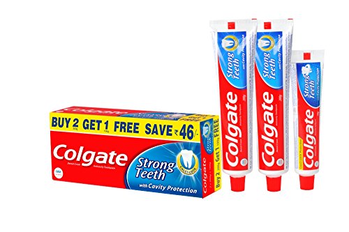 Colgate Dental Cream Toothpaste 200 g Pack of 2 with 1 Free Dental Cream 100 g