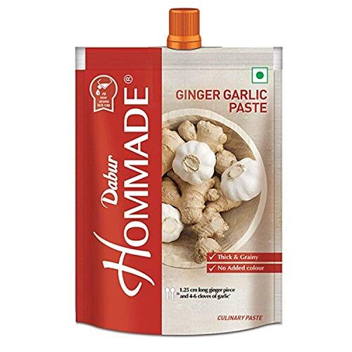 Dabur Hommade Ginger Garlic Paste - Made from Ginger & Garlic - 200 gm