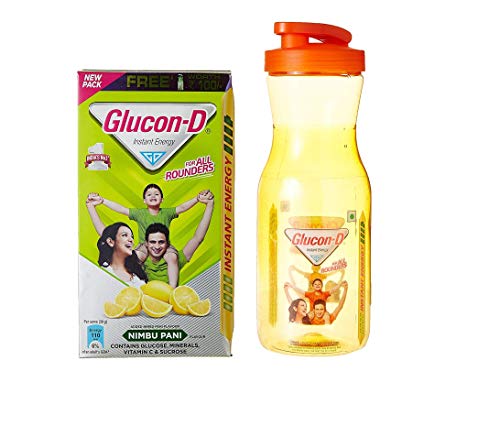 GluconD Instant Energy Health Drink Nimbu Pani 1kg Refill Sipper Free