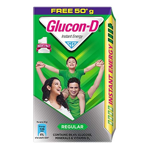 Glucon D Instant Energy Health Drink Regular 450gm Refill Extra 50gm Free