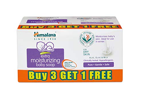 Himalaya Extra Moisturizing Baby Soap 75g, Buy 3 Get 1 Free