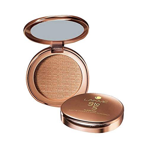 Lakme 9 to 5 Flawless Matte Complexion Compact, Apricot, 8g