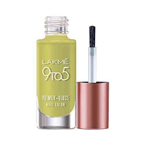 Lakme 9 to 5 Primer + Gloss Nail Colour, Lime Treat, 6 ml